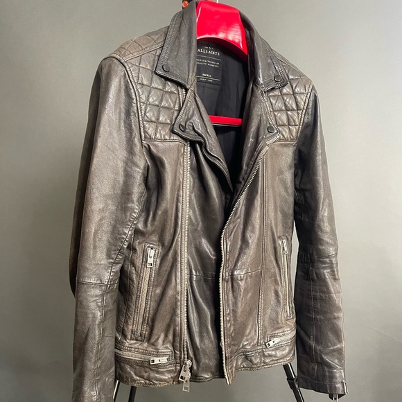 Allsaints Conroy Leather Jacket - Size Small - Picture 2 of 3